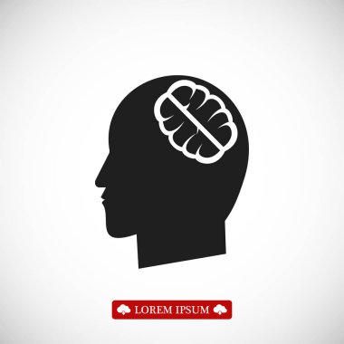 beyin vektör simgesi