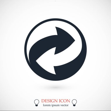 Geri dönüşüm vektör işareti simgesi