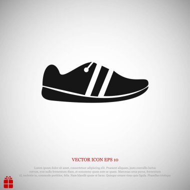 Ayakkabı düz simgesi