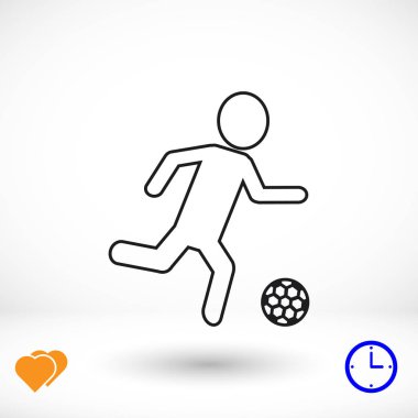 Futbol oyuncu siluet simge