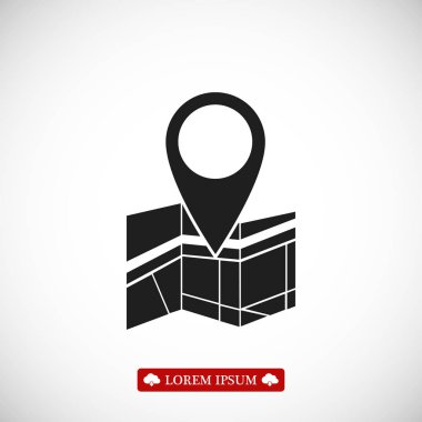 harita simgesi iğne ile