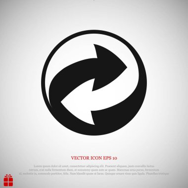 Geri dönüşüm vektör işareti simgesi