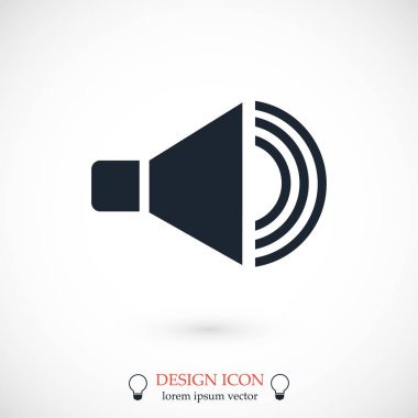 hoparlör en iyi düz simgesi