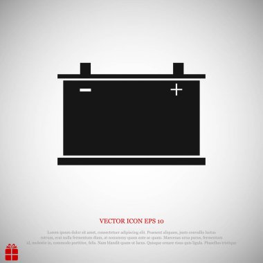 Araba pil simgesi. Vektör 