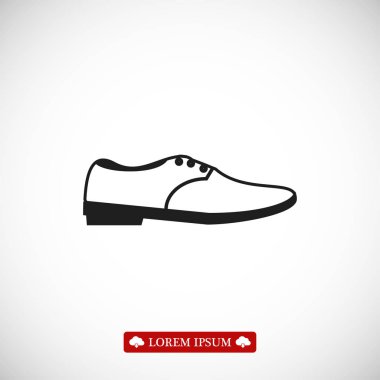 Ayakkabı düz simgesi