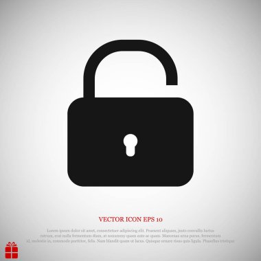 kilit işareti simgesi