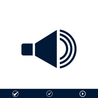 hoparlör en iyi düz simgesi