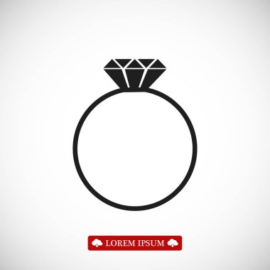 mücevher simgesiyle halka