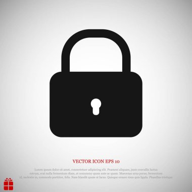 kilit işareti simgesi