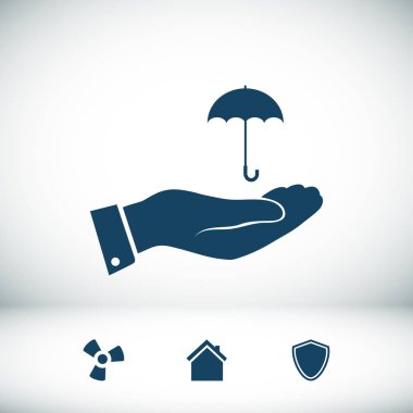 El simgesi olan şemsiye