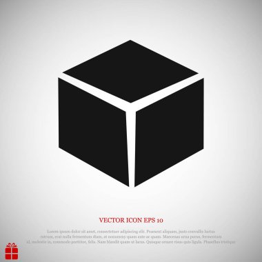  küp basit simgesini