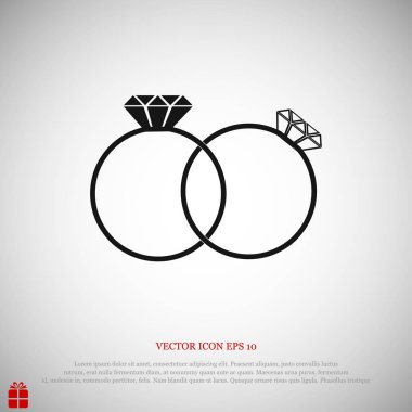 yüzükler mücevher simgesiyle