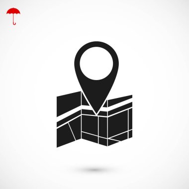 harita simgesi iğne ile