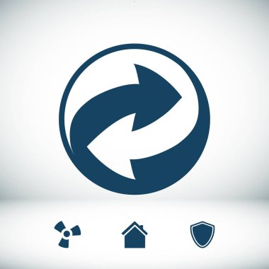 Geri dönüşüm vektör işareti simgesi