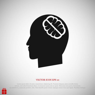 beyin vektör simgesi