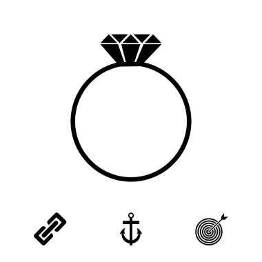 mücevher simgesiyle halka