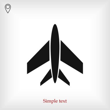 Uçak Düz Simgesi