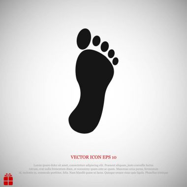 siyah ayak izi simgesi