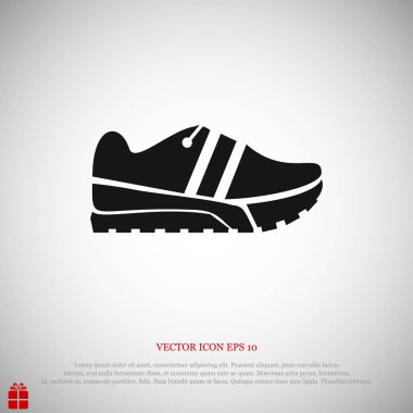 Ayakkabı düz simgesi