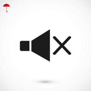 hoparlör en iyi düz simgesi