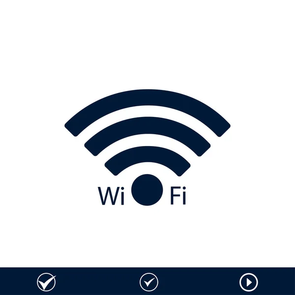 Wi-Fi beste platte pictogram — Stockvector