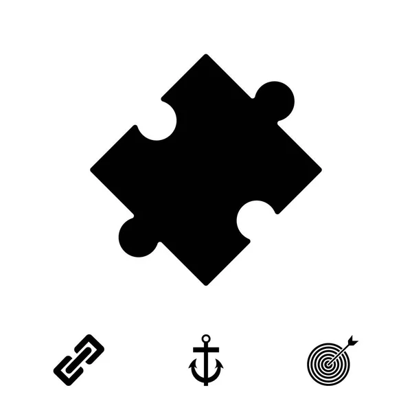 Puzzel stuk pictogram — Stockvector