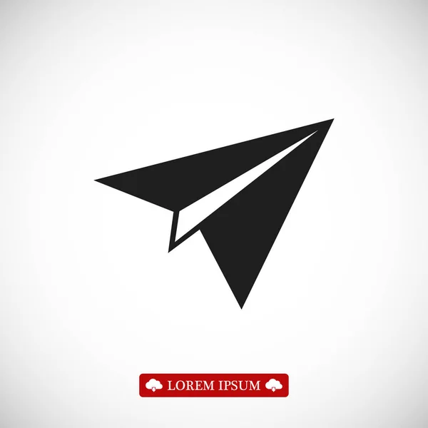Ikon för pappersflygplan — Stock vektor