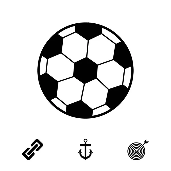 Klassiska fotboll bollen ikonen — Stock vektor