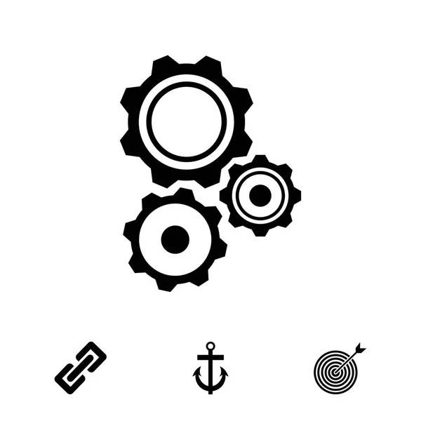 Gears flat icon — Stock Vector