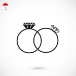 Two engagement rings icon Stock Vector Image by ©SimVA #153783518