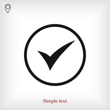 En iyi düz simgesi Tamam