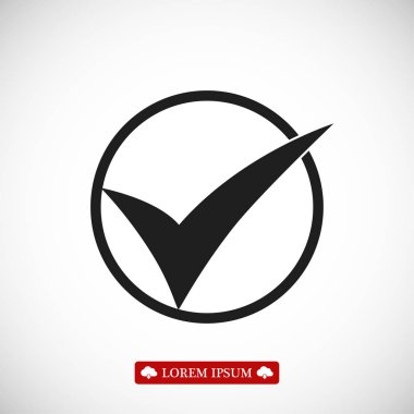 En iyi düz simgesi Tamam