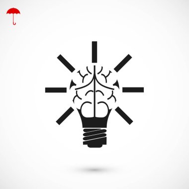 ampul insan beyni simgesiyle