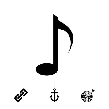 müzik notu vektör simgesi