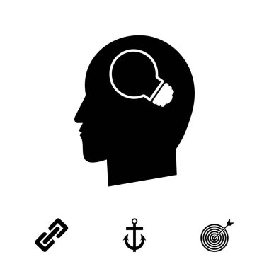 Yaratıcı fikirler ampul kavramı simgesi