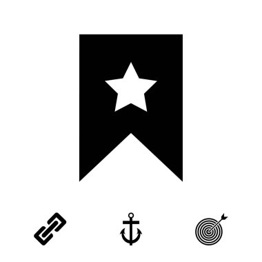 siyah bayrak simgesine yıldız