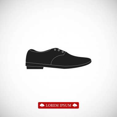 Ayakkabı düz simgesi