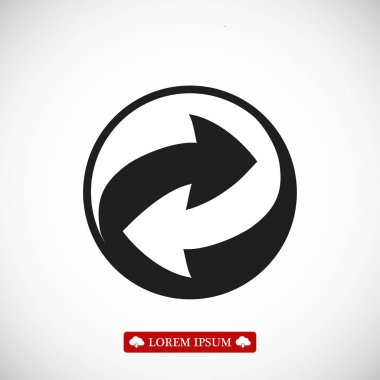 Geri dönüşüm vektör işareti simgesi