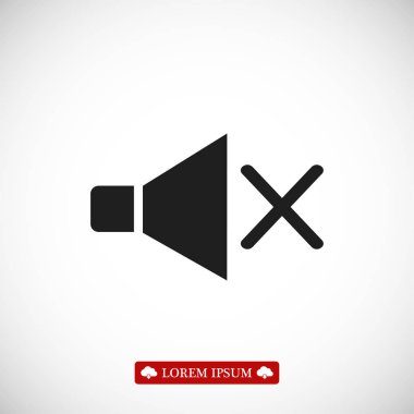 hoparlör en iyi düz simgesi