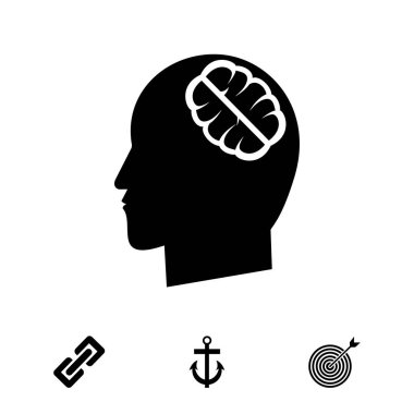 beyin vektör simgesi