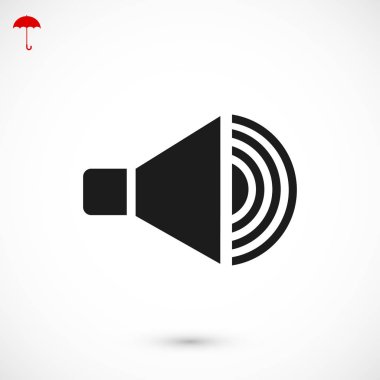 hoparlör en iyi düz simgesi