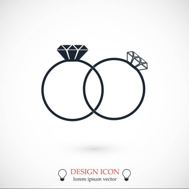 yüzükler mücevher simgesiyle