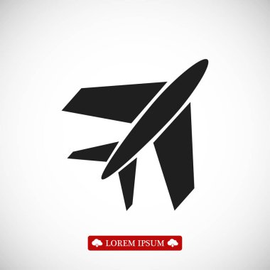 Uçak Düz Simgesi