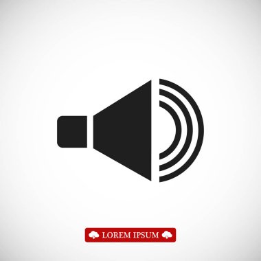 hoparlör en iyi düz simgesi