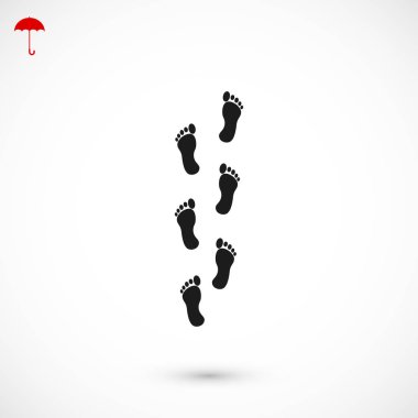 Siyah ayak izleri simgesi