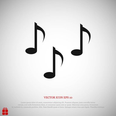Müzik notlar işareti simgesi
