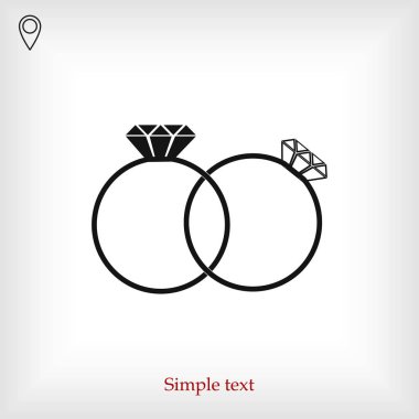 yüzükler mücevher simgesiyle