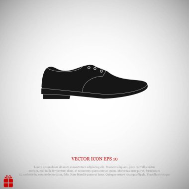 Ayakkabı düz simgesi