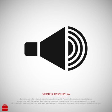 hoparlör en iyi düz simgesi