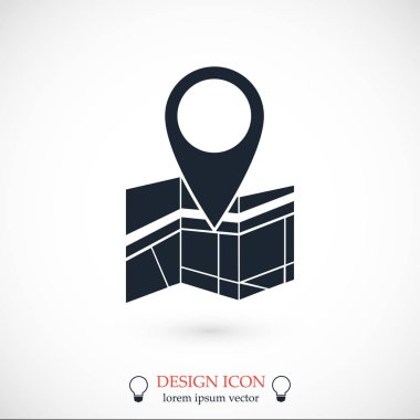 harita simgesi iğne ile